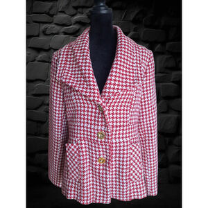 Robert Louis Vintage Tweed Houndstooth Blazer Jacket